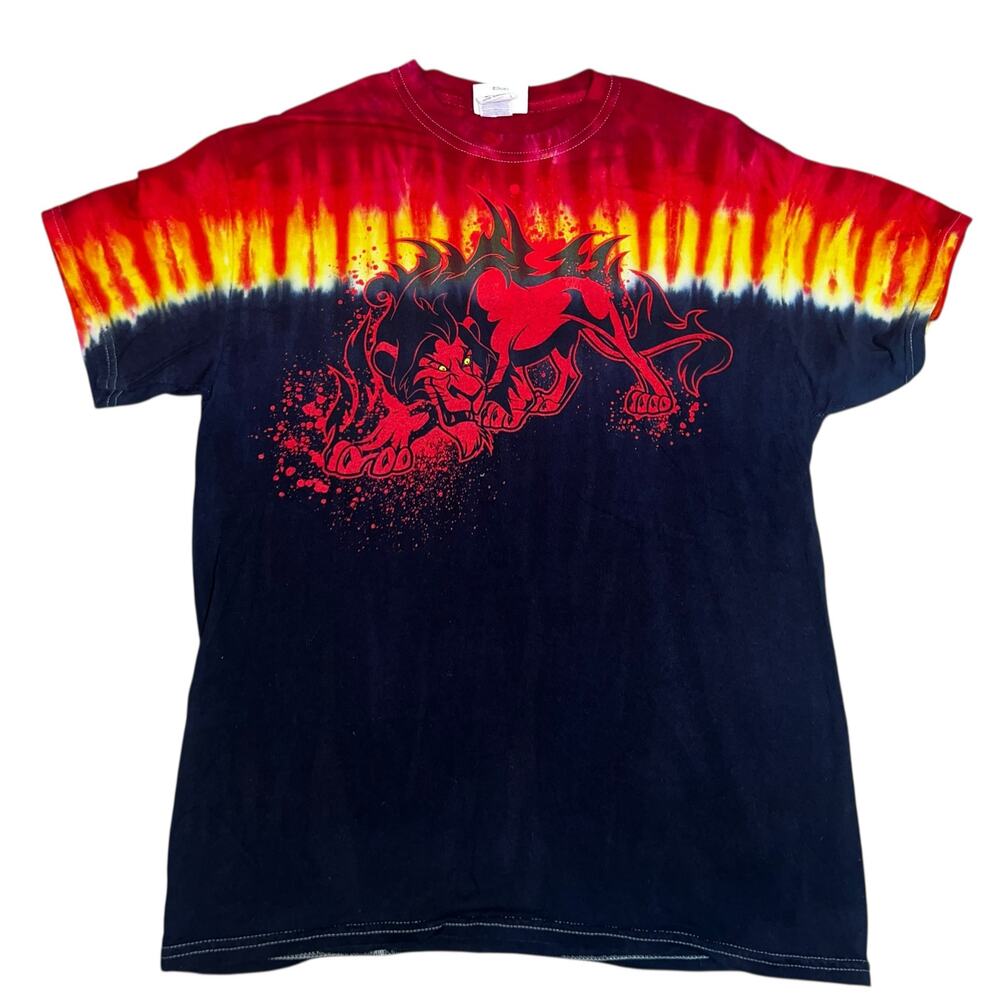 Disney Vintage The Lion King Scar villain, Tie-dye T-shirt Disney Parks size Med